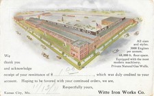 Witte Iron Works Gas Engines Kansas City MO 1911 Advertising Postcard picture