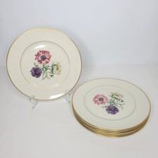 Set of 6 Vintage Lamberton Field Lily Ceramic Gold Rimmed 10 3/8