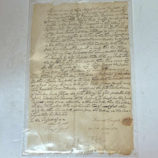 Rare 1730 Colonial New England Manuscript Document - Danforth & Cornell picture