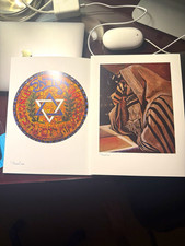 Judaica Art Prints Lot of 2 Star of David Circular Design & Tallit Prayer Art picture