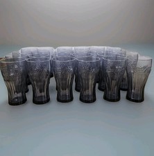 Vtg NOS Purple Coca Cola Drinking Glasses Lot Of 4 BRAND NEW Fresh Case Pull  picture