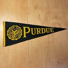 Vintage 1950s Purdue University 12x28 Felt Pennant Flag picture