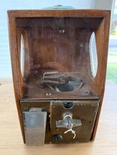 Vintage Victor Baby Grand Oak Gumball Vending Machine Coin-Op 1940s-50s No Keys picture