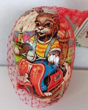 Vintage Papier Mache Easter Egg 4.5” Handcrafted in West Germany Orig Pkg Eckerd picture