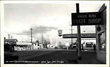 Dishman WA Uncle Ben's Fixit Shop & Tony's Grocery Store Real Photo Postcard picture