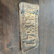 Vintage 1962 Arkansas License Plate picture