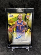 2025-26 Topps Chrome Black Jalen Brunson Knicks Auto AU-JB Encased Gold /50 picture