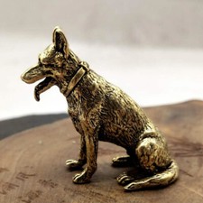 Brass Dog Figurine Small Dog Statue House Decoration Animal Figurines Toys picture