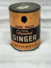 c1940s Ann Page pure Ground Ginger the Great Atlantic & Pacific Tea Co. NY. Tin picture