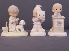 Vintage Precious Moments Figurines 1981 - 1982 Enesco Jonathan & David Lot Of 3 picture
