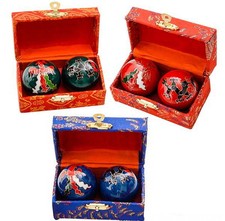2 SETS CHINESE HEALTH STRESS RELIEF BAODING BALLS THERAPY DRAGON  picture