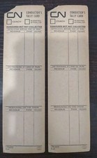 CN CONDUCTORS TALLY CARD TRAIN RAILROAD LOT OF 2 ( 1965) CANADIAN NATIONAL picture