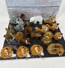 Lot of 16 Woodland Ornaments Fox, Bunny, Bear, Chipmunk picture