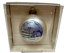 Vtg 1988 Toperscot CEC Seabee Museum Port Hueneme CA Glass Christmas Ornament picture