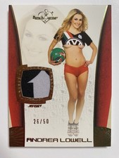 ANDREA LOWELL : 2011 BENCHWARMER - SOCCER = SWATCH Card ( 26 / 50 ) GOLD picture