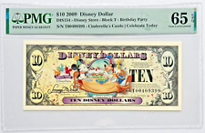 2009 $10 DISNEY DOLLAR BIRTHDAY PARTY D Store T000409399 PMG 65 Gem Uncirc 7E picture