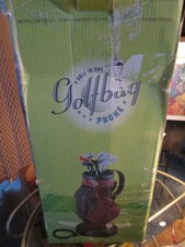 Vintage golf bag telephone with box and celljack so can work with your cellphone picture