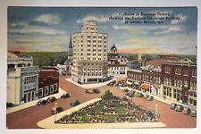 Macon GA, Scene In Business District Bankers Insurance Building Center Postcard picture