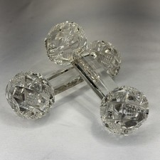 Vintage Large Cut Crystal Knife Rest set 4.75 inch picture