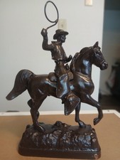 Vintage Bronze Rustic Western Lasdo Rodeo Coyboy picture