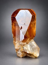 Honey Colour Topaz Crystal On Quartz From Skardu, Pakistan picture