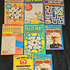 Lot Of 8, Vintage Crossword Puzzle Books, Good Condition, Unused And No Writing picture