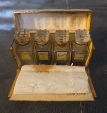 RARE VTG LANCOME FRANCE MINIATURE PERFUME SET: GARDENIA CONGUETE TROPIQUES CUIR picture