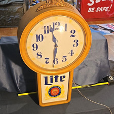 Lite Fine Pilsner Beer Lighted Advertising Wall Clock - Jan 19, 1989 picture