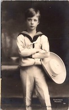 YOUNG PRINCE LEOPOLD III OF BELGIUM : IN SAILOR SUIT : RARE RPPC 1912 picture