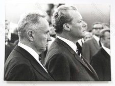 Willy Brandt Alexei Kosygin Soviet West Germany Treaty 1970 VTG Press Photo picture