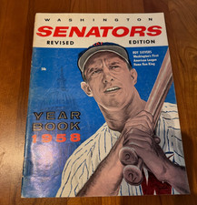RARE 1958 Washington Senators Revised Baseball Yearbook picture