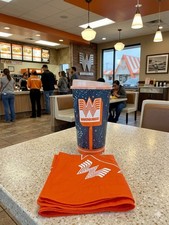 Whataburger 75th Anniversary 32oz Reusable Cup with Lid & Orange Bandana Set picture