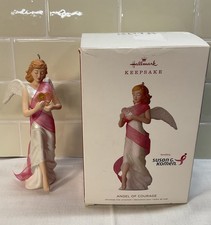 2018 Hallmark Keepsake Breast Cancer Ornament Susan G Komen Angel Of Courage picture