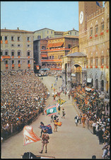 Vintage (1960's) Postcard Sansepolcro Flag Wavers Palio di Siena Italy (4