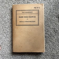 Rare 1939 War Department Signal Communication Manual FM 24-5 from Start of WWII picture