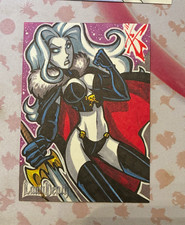 5FINITY 2011 Lady Death 1/1 AE Sketch Card BENJAMIN GLENDENNING picture