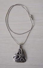 Vintage Collectible Sterling Silver 925 Designer Woman Necklace Handmade Retro picture