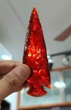 Red Obsidian Glass Arrowhead, Select Size, Gemstone & Crystal Spear Head picture