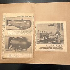 Vintage 1960 Atomic Bomb Newspaper Clipping, Des Moines Register 1960 picture