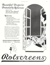 Rolscreen Co Pella Iowa Window Screens Art Deco Graphics Vtg 1928 Mag Print Ad picture