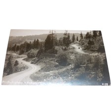 Vintage Siskiyou Mountains Pacific Highway Near Medford Oregon RPPC Postcard 138 picture