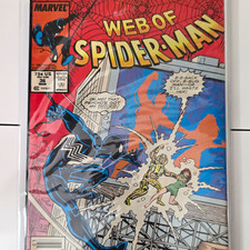 Marvel Web of Spider-Man #36 (1987) Newsstand Variant Spider-Man Venom picture