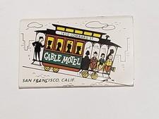 Vtg 1960s Wide Matchbook - CABLE MOTEL Lombard St., San Francisco CA - NEW picture