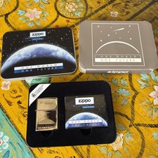 1999 Zippo Millenium Edition One World One Future Limited Edition Boxed Unused picture