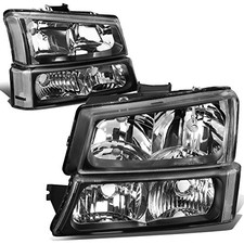 DNA MOTORING Pair Headlight Assembly Compatible with 2003-2006 Chevy Silverado picture