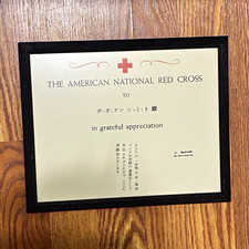 American National Red Cross Framed Certificate of Appreciation Japanese picture