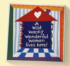 Grespania Hand Painted Ceramic Glazed Tile by Tika for RTC, Women Art, 8
