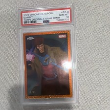Topps 2025 Deadpool Chrome Gambit TO-8 Orange Shimmer 06/25 PSA 10 159886732 picture