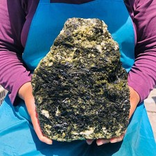 9.72 LB Natural Green Tourmaline Mineral Specimen Home Decor Healing Stone 5320 picture