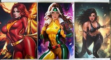 Artist Alley Comics Sketchbook Lot of 3 | X-Men | X-Girls | Phoenix Rogue X-23🔥 picture